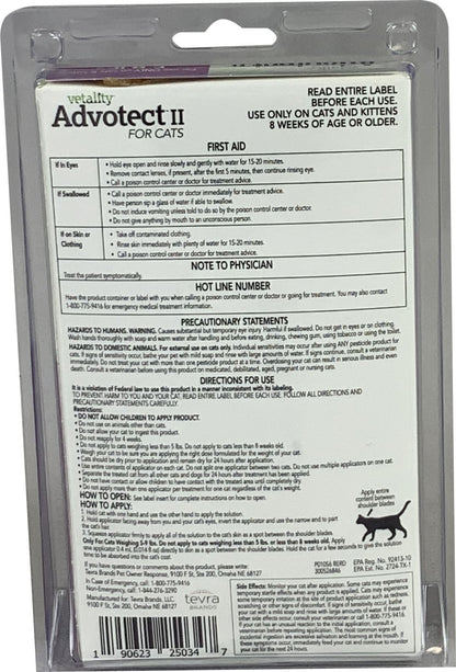 Vetality Advotect Ii Flea And Tick For Cats