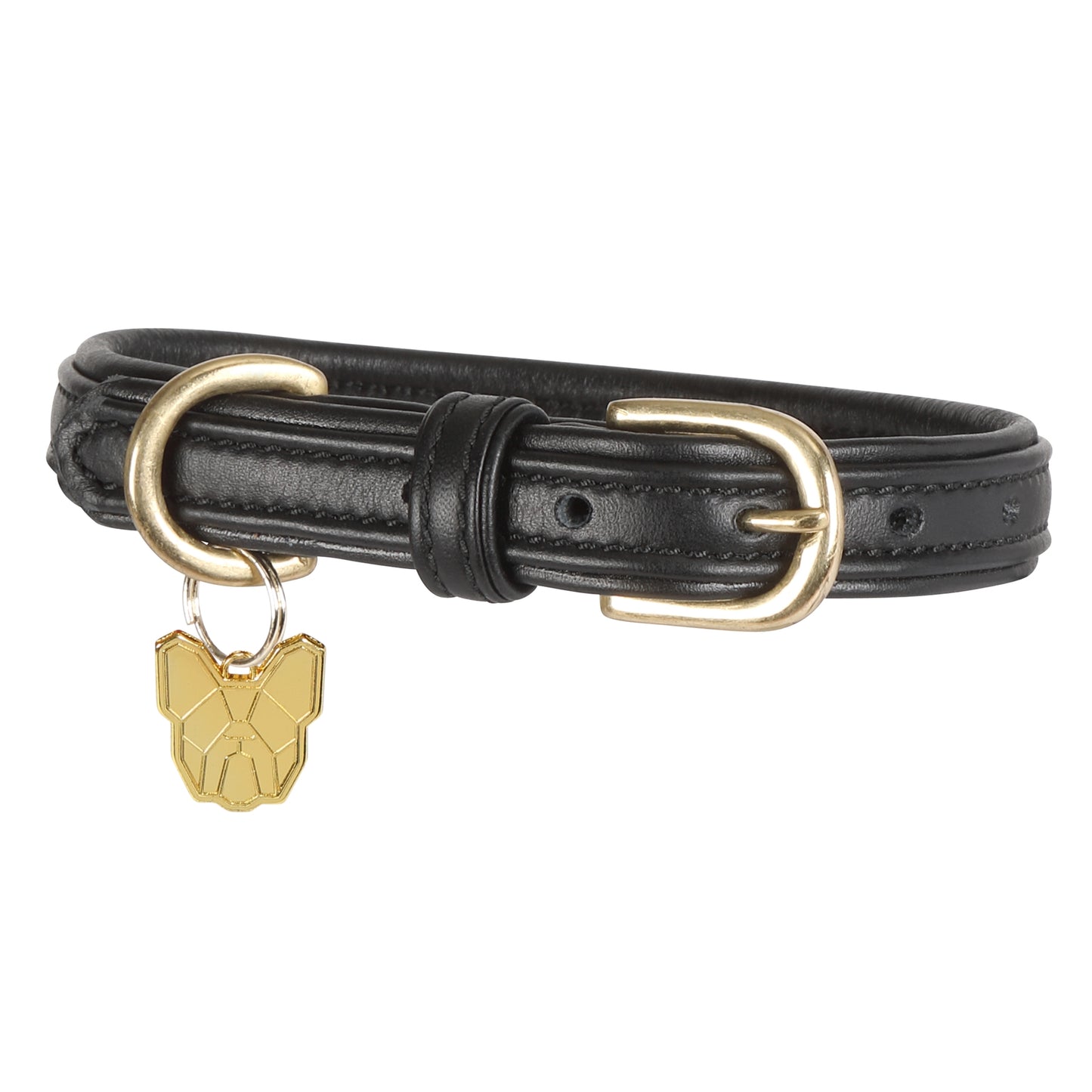 Shires Digby & Fox Padded Leather Dog Collar