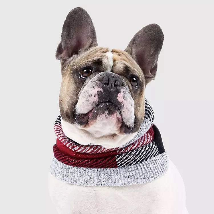 Canada Pooch Northern Knit Plaid Dog Snood