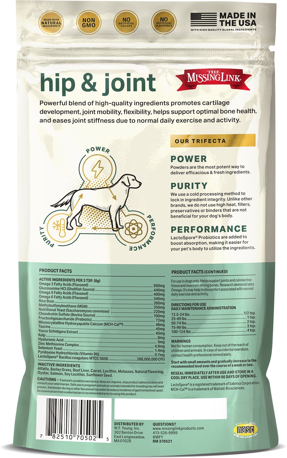 Missing Link Superfood Powders Hip & Joint Supplement for Dogs