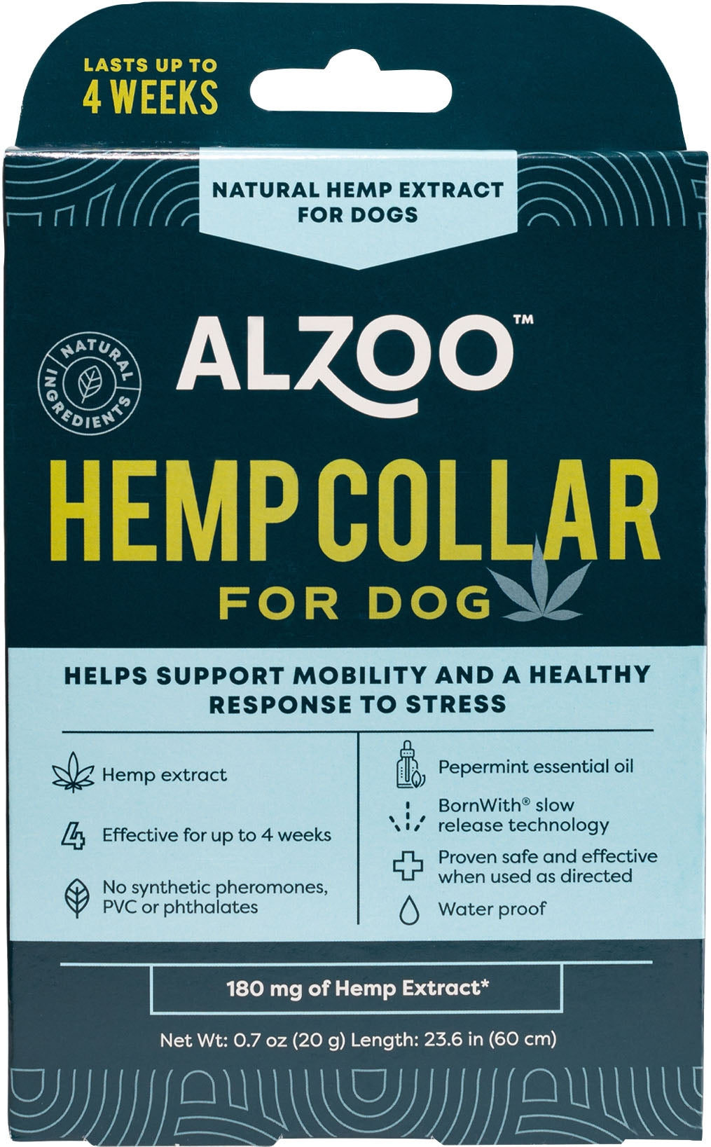 Alzoo Plant-Based Hemp Premium Dog Collar