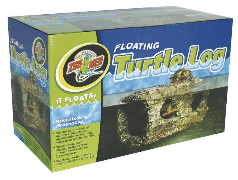 Floating Turtle Log Tank Decoration