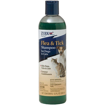 Zodiac Flea / Tick Shampoo For Dogs / Cats 12oz