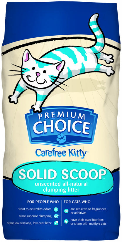 Premium Choice Unscented Solid Scoop Cat Litter