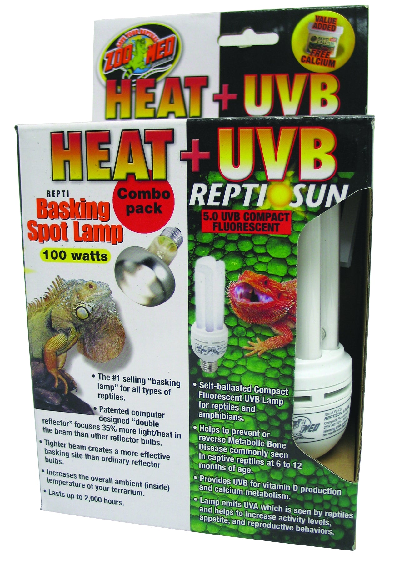 Zoo Med Heat & Uv Light Combo Pack