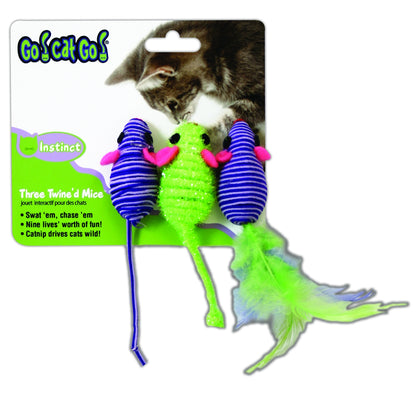 Go! Cat Go! Three Twined Mice Toy