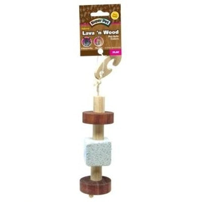 Super Pet Natural Pumice & Wood Hanging Toy