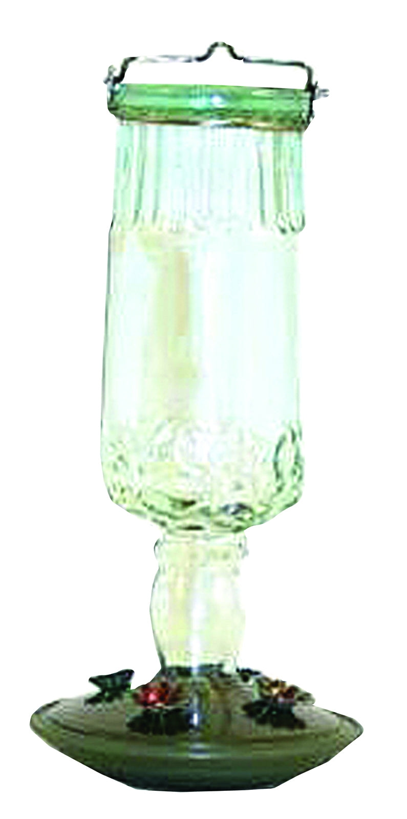 PerkyPet Antique Bottle Glass Hummingbird Feeder