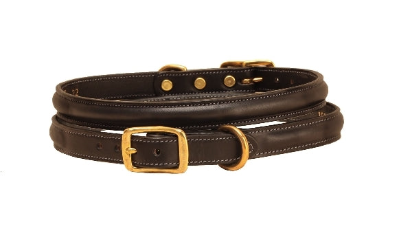 Tory Leather Raised Leather Dog Collar