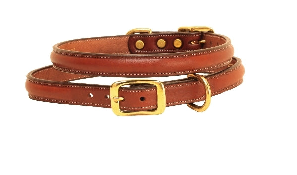 Tory Leather Raised Leather Dog Collar