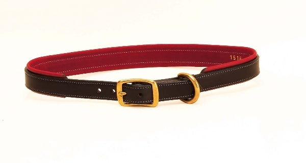 Tory Leather 2-Tone Padded Leather Dog Collar