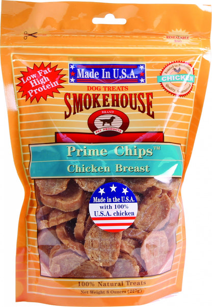 Smokehouse USA Prime Chips Dog Treats Resealable Bag