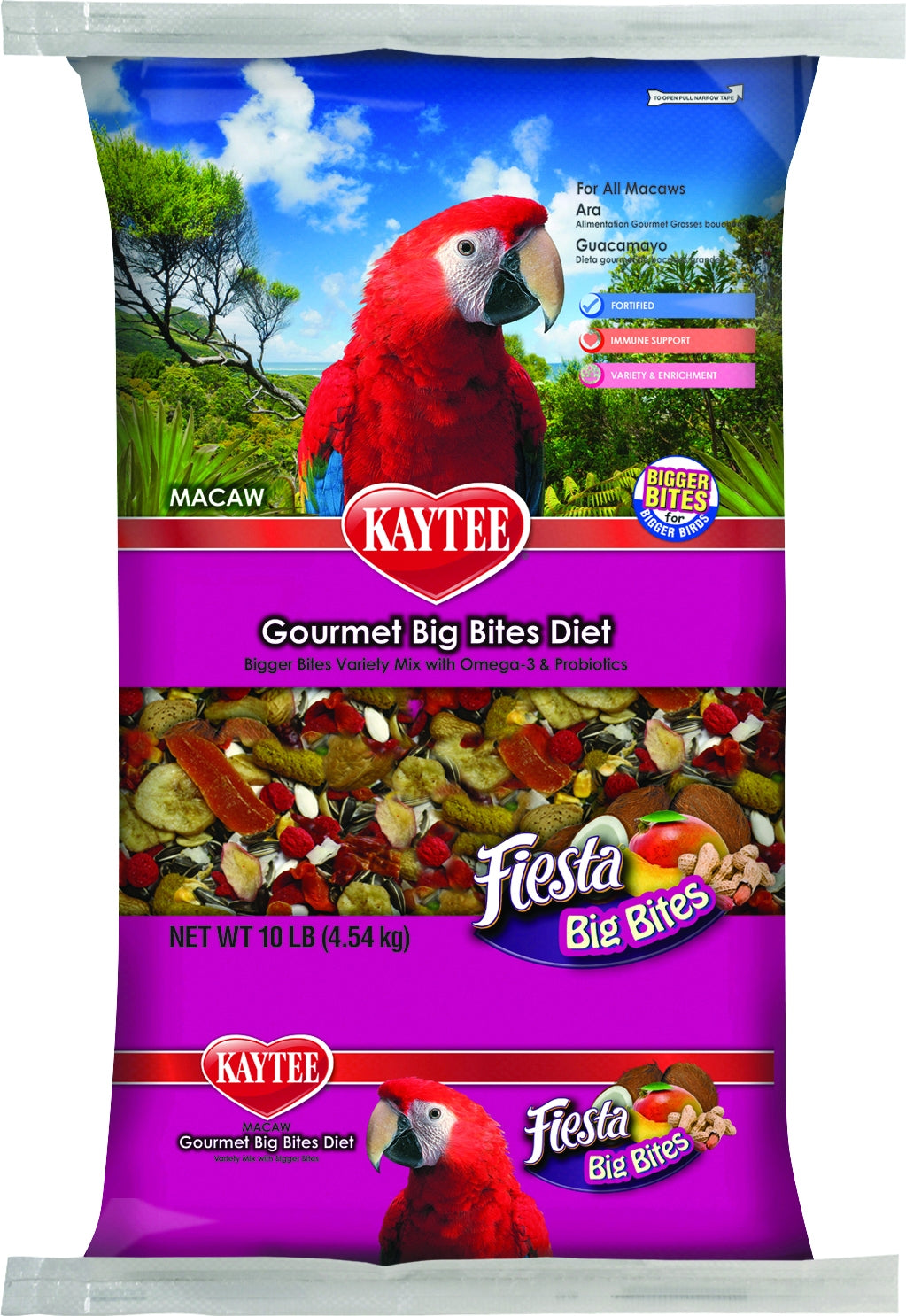 Kaytee Fiesta Gourmet Big Bites Diet Macaws 10lb