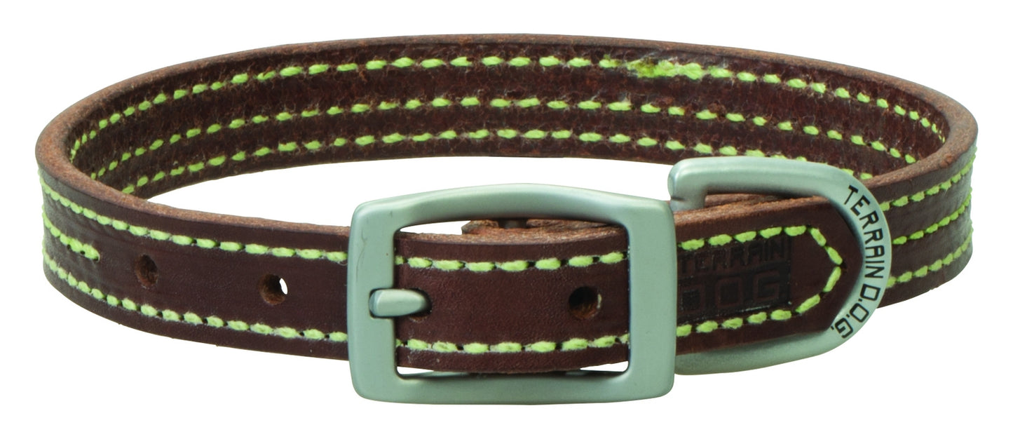 Weaver Terrain Dog Contrast Stitch Straight Collar